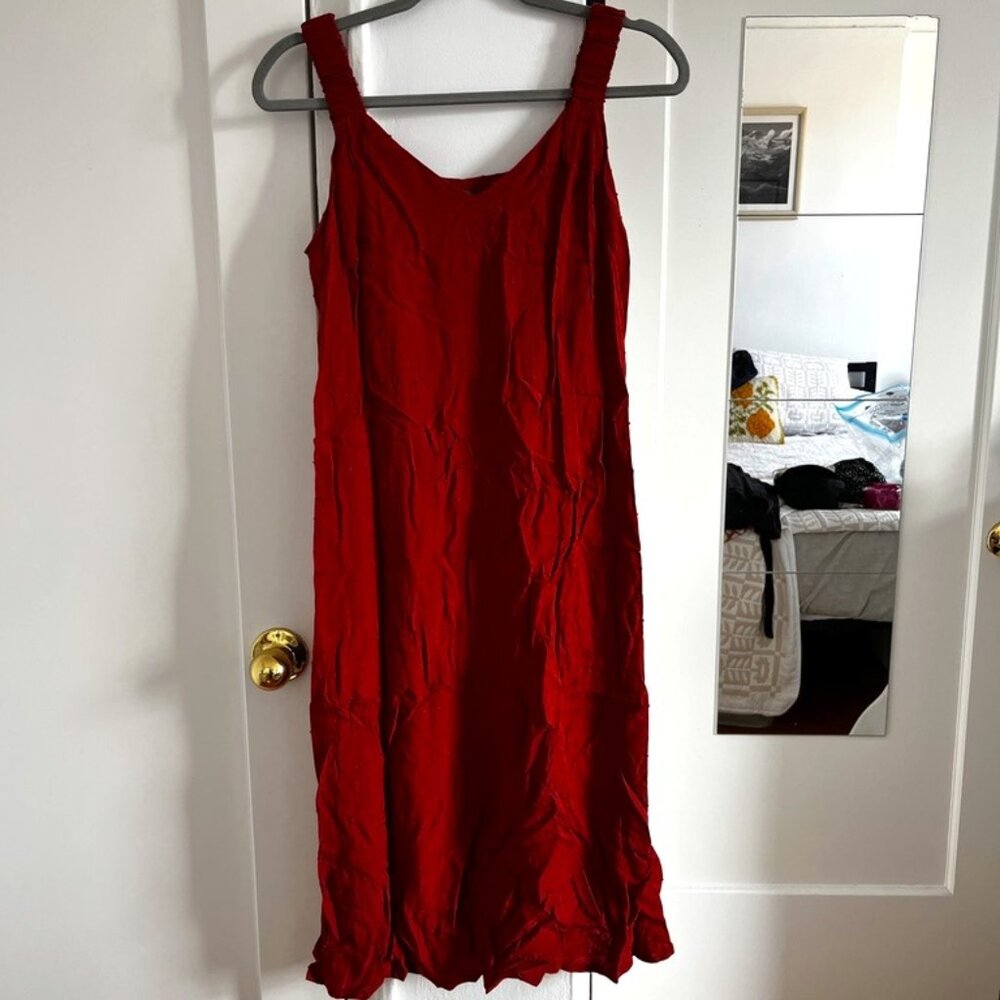 Midi Dress Rust Colored Vince Camuto